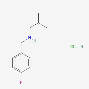 molecular formula C11H17ClFN B3093135 N-(4-Fluorobenzyl)-2-methyl-1-propanamine hydrochloride CAS No. 1240570-15-3