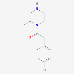 molecular formula C13H17ClN2O B3093148 2-(4-Chlorophenyl)-1-(2-methylpiperazin-1-yl)ethan-1-one CAS No. 1240570-84-6