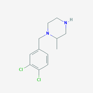 molecular formula C12H16Cl2N2 B3093163 1-[(3,4-Dichlorophenyl)methyl]-2-methylpiperazine CAS No. 1240572-61-5
