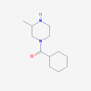 molecular formula C12H22N2O B3093187 1-Cyclohexanecarbonyl-3-methylpiperazine CAS No. 1240574-50-8
