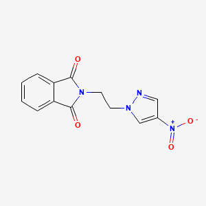 molecular formula C13H10N4O4 B3093190 2-[2-(4-Nitro-1H-pyrazol-1-yl)ethyl]-2,3-dihydro-1H-isoindole-1,3-dione CAS No. 1240574-51-9