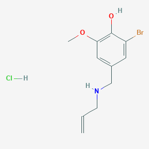 molecular formula C11H15BrClNO2 B3093191 2-Bromo-6-methoxy-4-{[(prop-2-en-1-yl)amino]methyl}phenol hydrochloride CAS No. 1240578-15-7