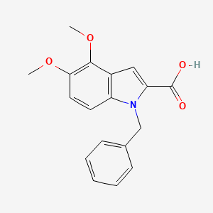 molecular formula C18H17NO4 B3093200 1-Benzyl-4,5-dimethoxy-1H-indole-2-carboxylic acid CAS No. 1240579-06-9