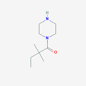 molecular formula C10H20N2O B3093212 2,2-Dimethyl-1-(piperazin-1-yl)butan-1-one CAS No. 1240581-28-5