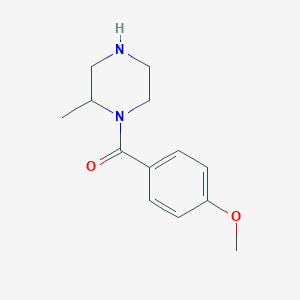 molecular formula C13H18N2O2 B3093219 1-(4-Methoxybenzoyl)-2-methylpiperazine CAS No. 1240581-80-9