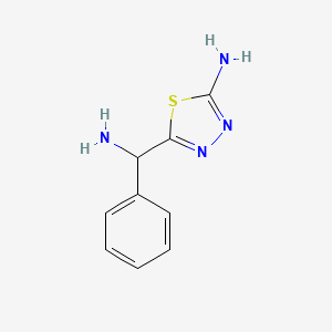 molecular formula C9H10N4S B3093249 5-[氨基(苯基)甲基]-1,3,4-噻二唑-2-胺 CAS No. 1241674-62-3