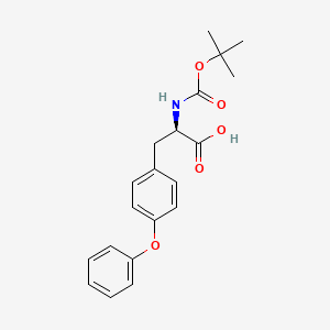 molecular formula C20H23NO5 B3093265 (R)-2-((tert-butoxycarbonyl)amino)-3-(4-phenoxyphenyl)propanoic acid CAS No. 1241679-28-6