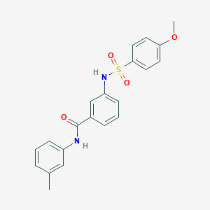 molecular formula C21H20N2O4S B309328 3-{[(4-methoxyphenyl)sulfonyl]amino}-N-(3-methylphenyl)benzamide 