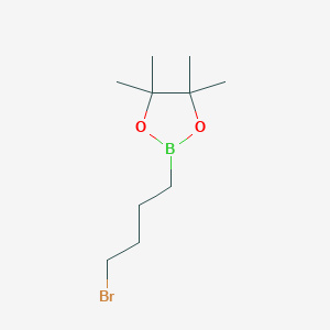 molecular formula C10H20BBrO2 B3093296 2-(4-溴丁基)-4,4,5,5-四甲基-1,3,2-二氧杂硼烷 CAS No. 124215-50-5