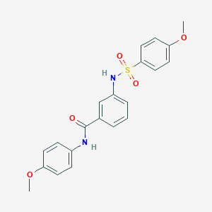 molecular formula C21H20N2O5S B309333 N-(4-methoxyphenyl)-3-{[(4-methoxyphenyl)sulfonyl]amino}benzamide 