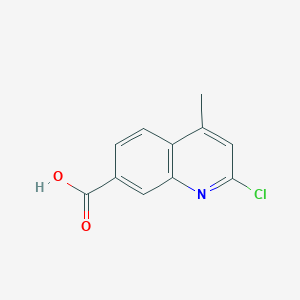 molecular formula C11H8ClNO2 B3093368 2-Chloro-4-methylquinoline-7-carboxylic acid CAS No. 124307-93-3