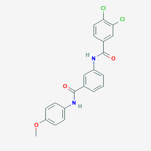molecular formula C21H16Cl2N2O3 B309338 3,4-dichloro-N-{3-[(4-methoxyanilino)carbonyl]phenyl}benzamide 