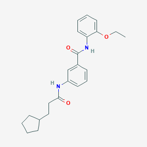 molecular formula C23H28N2O3 B309339 3-[(3-cyclopentylpropanoyl)amino]-N-(2-ethoxyphenyl)benzamide 