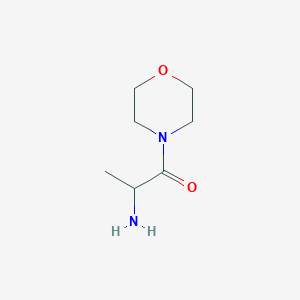 molecular formula C7H14N2O2 B3093425 2-Amino-1-morpholinopropan-1-one CAS No. 124491-97-0