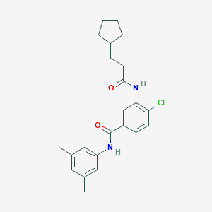 molecular formula C23H27ClN2O2 B309344 4-chloro-3-(3-cyclopentylpropanoylamino)-N-(3,5-dimethylphenyl)benzamide 