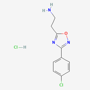 {2-[3-(4-Chlorophenyl)-1,2,4-oxadiazol-5-yl]ethyl}amine hydrochloride