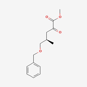 molecular formula C14H18O4 B3093468 Methyl (R)-5-benzyloxy-4-methyl-2-oxo-pentanoate CAS No. 1245644-03-4