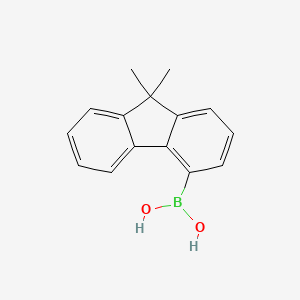 molecular formula C15H15BO2 B3093529 (9,9-Dimethyl-9H-fluoren-4-yl)boronic acid CAS No. 1246022-50-3