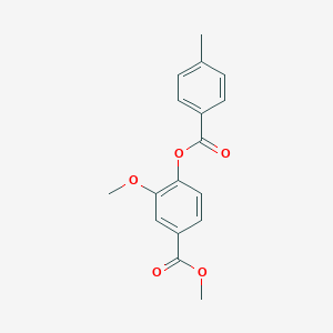 molecular formula C17H16O5 B309353 Methyl 3-methoxy-4-[(4-methylbenzoyl)oxy]benzoate 