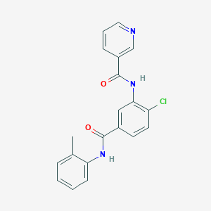 molecular formula C20H16ClN3O2 B309355 N-[2-chloro-5-(2-toluidinocarbonyl)phenyl]nicotinamide 