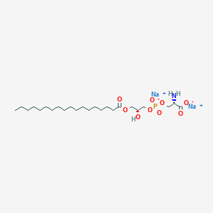 molecular formula C24H46NNa2O9P B3093559 4,6,10-三氧杂-5-磷酸八十八烷酸, 2-氨基-5,8-二羟基-11-氧代-, 5-氧化物, 钠盐, (2S,8R)- CAS No. 1246298-16-7