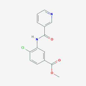 molecular formula C14H11ClN2O3 B309356 Methyl 4-chloro-3-[(3-pyridinylcarbonyl)amino]benzoate 