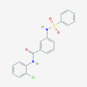 molecular formula C19H15ClN2O3S B309357 N-(2-chlorophenyl)-3-[(phenylsulfonyl)amino]benzamide 