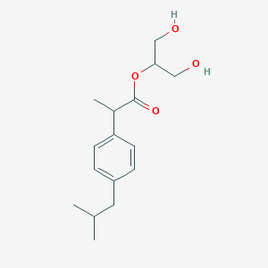 molecular formula C16H24O4 B3093586 1,3-Dihydroxypropan-2-yl 2-(4-isobutylphenyl)propanoate CAS No. 124635-85-4