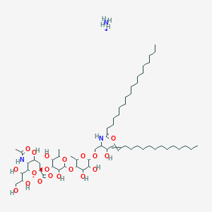 molecular formula C59H111N3O19 B3093593 神经节苷脂 GM3（牛乳铵盐） CAS No. 1246353-19-4