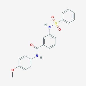 molecular formula C20H18N2O4S B309360 N-(4-methoxyphenyl)-3-[(phenylsulfonyl)amino]benzamide 