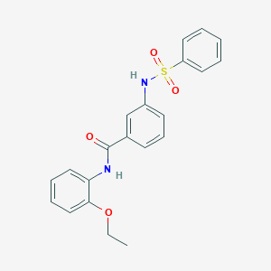 molecular formula C21H20N2O4S B309362 N-(2-ethoxyphenyl)-3-[(phenylsulfonyl)amino]benzamide 