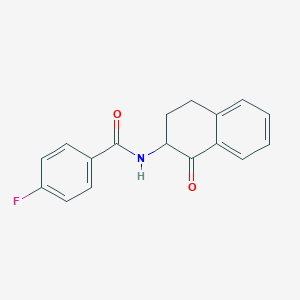 molecular formula C17H14FNO2 B3093621 4-fluoro-N-(1-oxo-1,2,3,4-tetrahydro-2-naphthalenyl)benzenecarboxamide CAS No. 124655-18-1