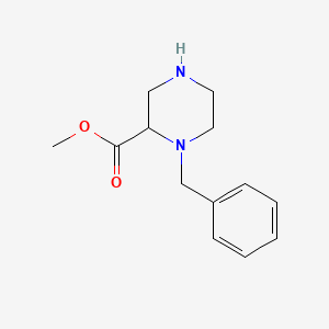 molecular formula C13H18N2O2 B3093633 Methyl 1-benzylpiperazine-2-carboxylate CAS No. 1246609-13-1