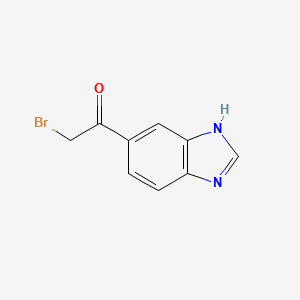 molecular formula C9H7BrN2O B3093634 1-(3H-Benzoimidazol-5-yl)-2-bromoethanone CAS No. 124663-08-7