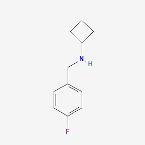 molecular formula C11H14FN B3093653 N-[(4-fluorophenyl)methyl]cyclobutanamine CAS No. 1247056-45-6