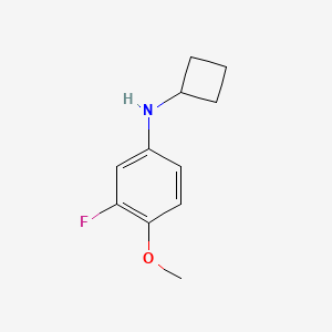 molecular formula C11H14FNO B3093657 N-cyclobutyl-3-fluoro-4-methoxyaniline CAS No. 1247082-60-5