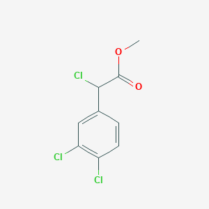 molecular formula C9H7Cl3O2 B3093673 Methyl 2-chloro-2-(3,4-dichlorophenyl)acetate CAS No. 1247164-66-4