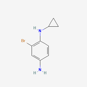 molecular formula C9H11BrN2 B3093696 2-bromo-1-N-cyclopropylbenzene-1,4-diamine CAS No. 1247356-88-2
