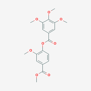 molecular formula C19H20O8 B309370 2-Methoxy-4-(methoxycarbonyl)phenyl 3,4,5-trimethoxybenzoate 