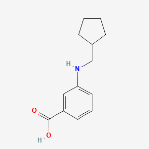 molecular formula C13H17NO2 B3093724 3-[(Cyclopentylmethyl)amino]benzoic acid CAS No. 1248075-08-2