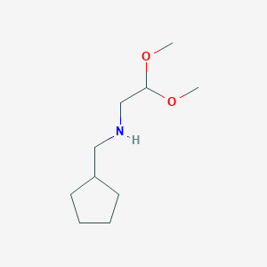 molecular formula C10H21NO2 B3093736 N-(cyclopentylmethyl)-2,2-dimethoxyethanamine CAS No. 1248097-77-9