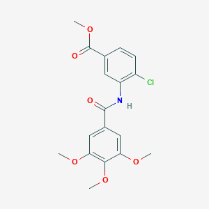 molecular formula C18H18ClNO6 B309375 Methyl 4-chloro-3-[(3,4,5-trimethoxybenzoyl)amino]benzoate 