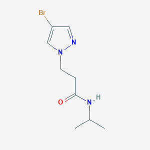 molecular formula C9H14BrN3O B3093783 3-(4-Bromo-1H-pyrazol-1-yl)-N-(propan-2-yl)propanamide CAS No. 1249110-42-6