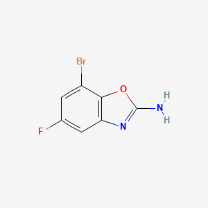 molecular formula C7H4BrFN2O B3093789 7-Bromo-5-fluoro-1,3-benzoxazol-2-amine CAS No. 1249225-71-5