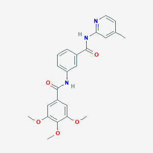 molecular formula C23H23N3O5 B309380 3,4,5-trimethoxy-N-(3-{[(4-methyl-2-pyridinyl)amino]carbonyl}phenyl)benzamide 