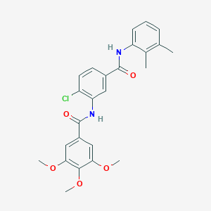molecular formula C25H25ClN2O5 B309382 N-{2-chloro-5-[(2,3-dimethylanilino)carbonyl]phenyl}-3,4,5-trimethoxybenzamide 