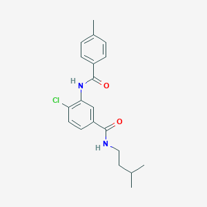 molecular formula C20H23ClN2O2 B309384 4-chloro-N-isopentyl-3-[(4-methylbenzoyl)amino]benzamide 