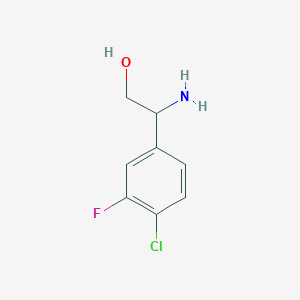 molecular formula C8H9ClFNO B3093850 2-Amino-2-(4-chloro-3-fluorophenyl)ethanol CAS No. 1250241-63-4