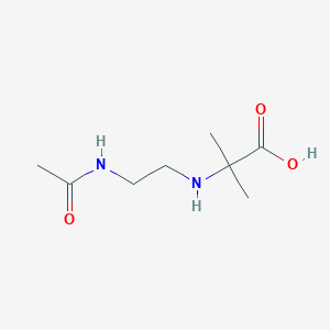 molecular formula C8H16N2O3 B3093855 N-[2-(acetylamino)ethyl]-2-methylalanine CAS No. 1250273-86-9