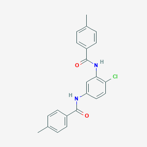 molecular formula C22H19ClN2O2 B309387 N-{2-chloro-5-[(4-methylbenzoyl)amino]phenyl}-4-methylbenzamide 